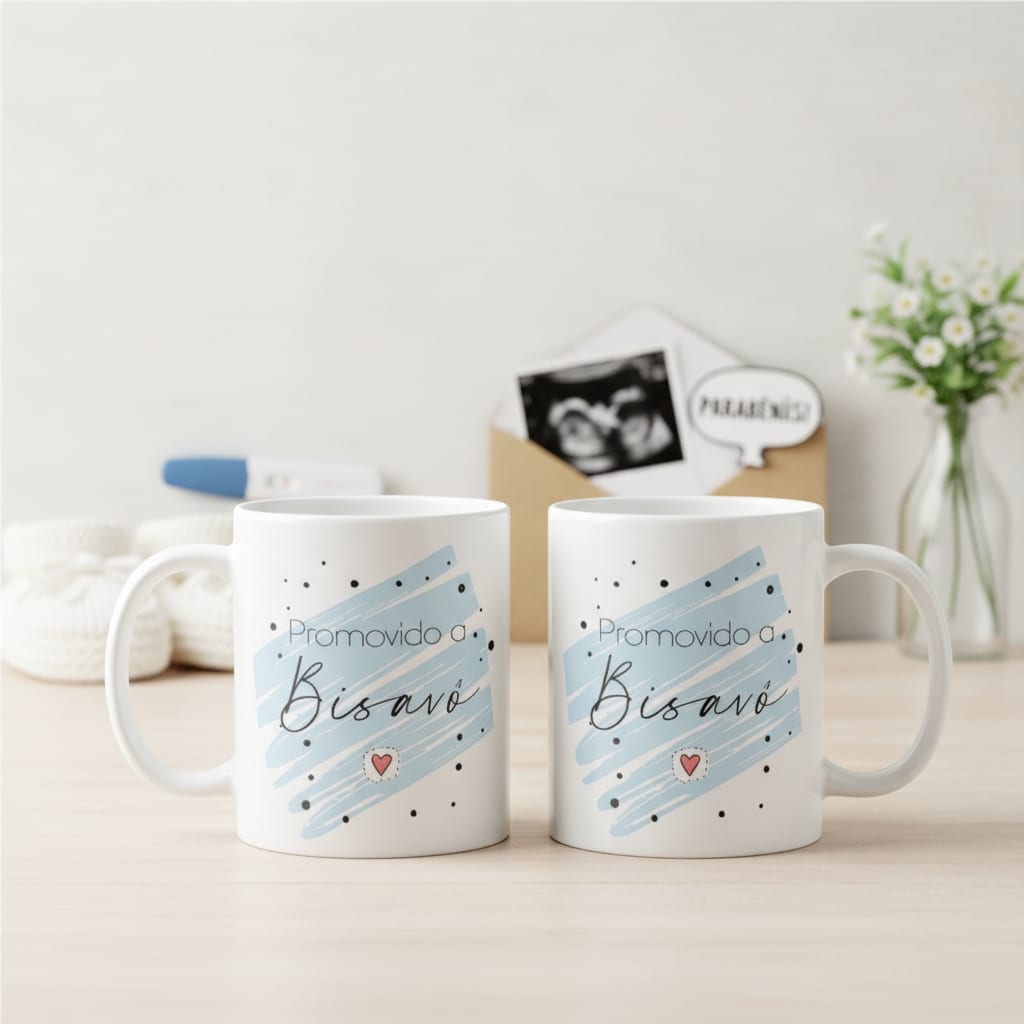 Ki 2 Canecas Personalizadas Revelação Promovidos Bisavós