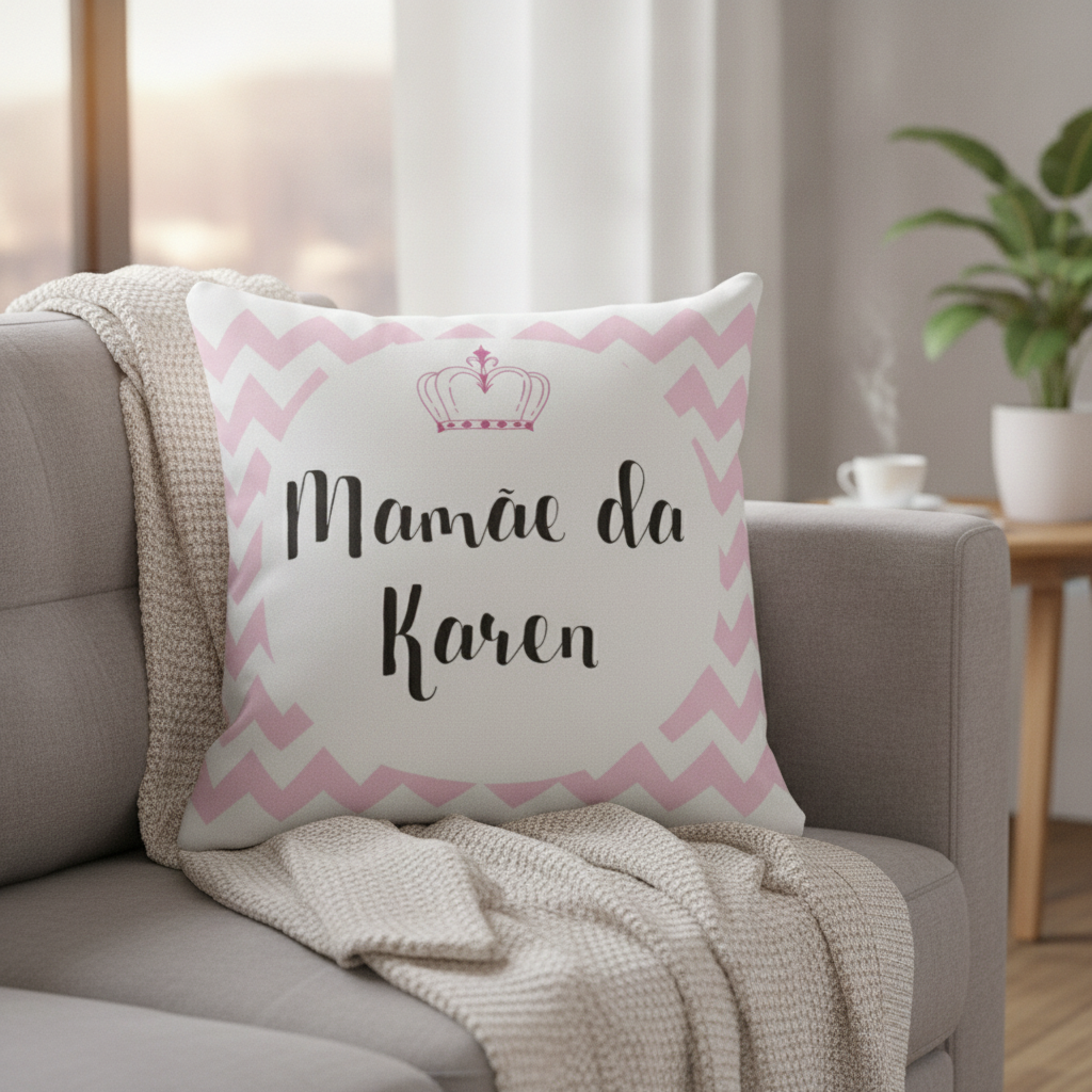 Kit 2 Almofadas Presente Familia Papai e Mamãe com Nomes
