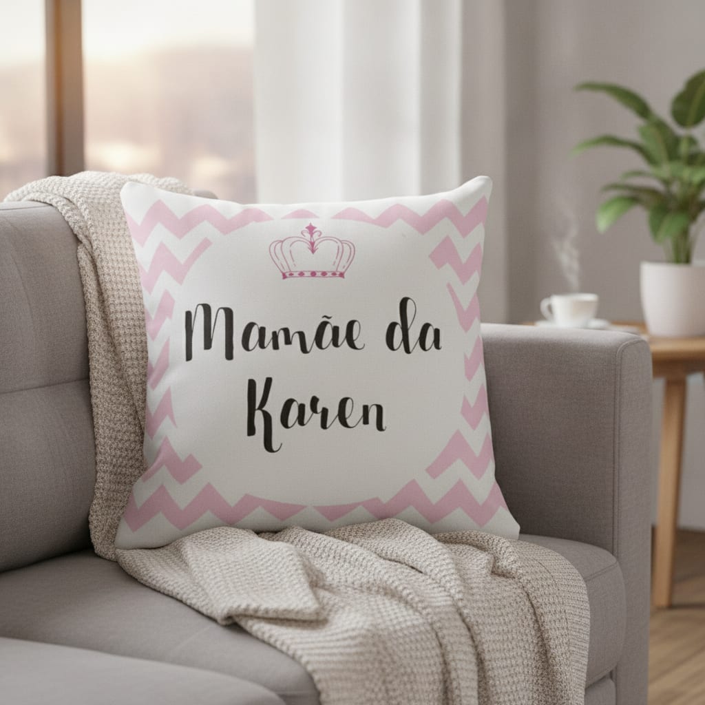 Kit 2 Almofadas Presente Familia Papai e Mamãe com Nomes