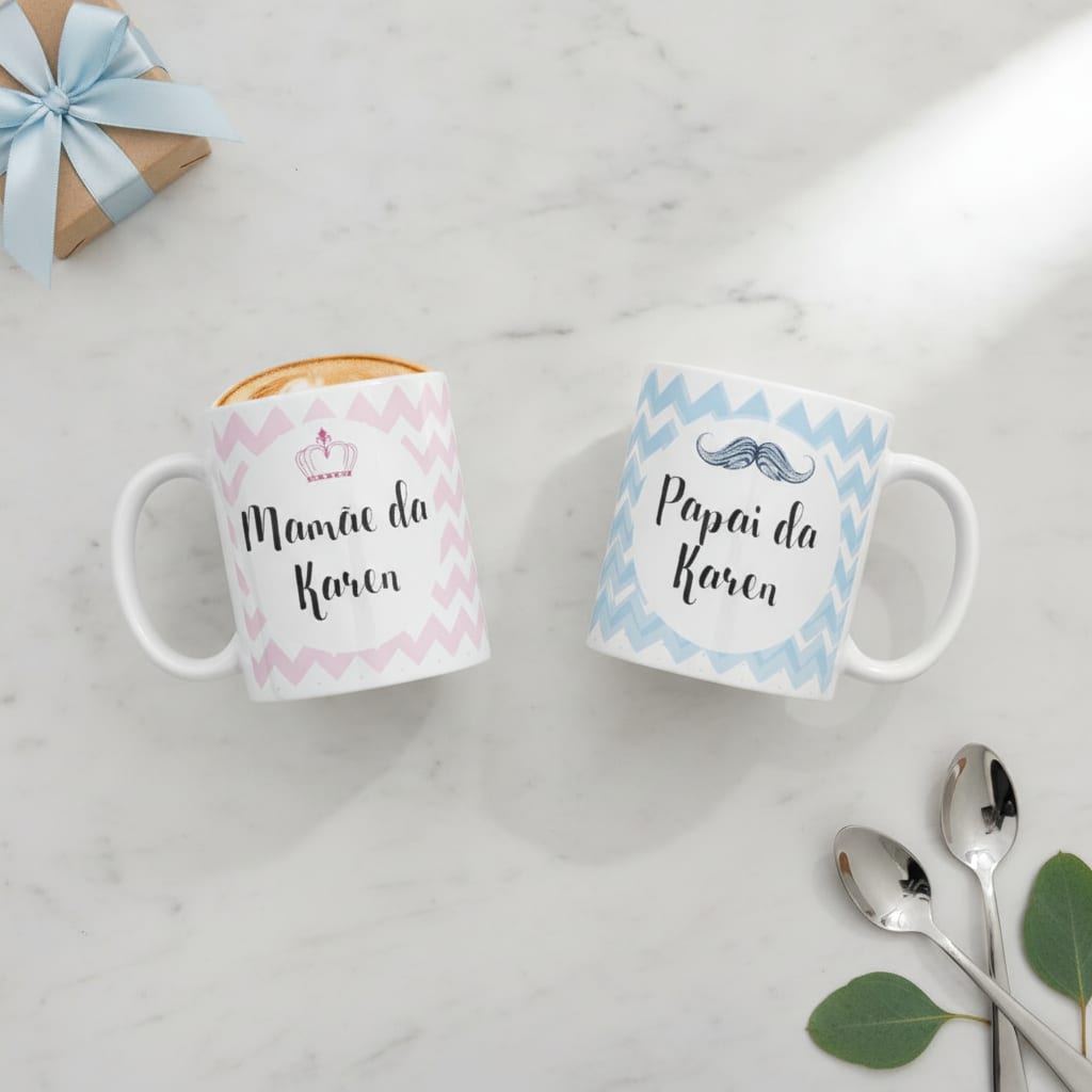 Kit 2 Canecas Personalizada para Mãe e Pai - Família (Mãe)