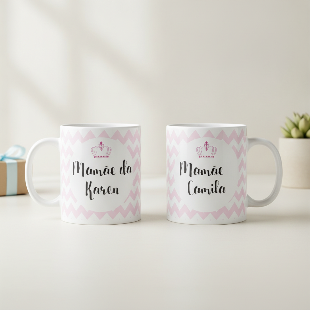 Kit 2 Canecas Personalizada para Mãe e Pai
