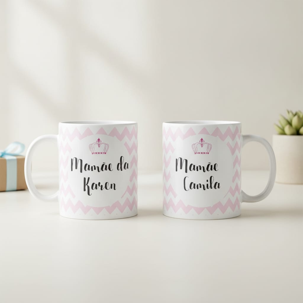 Kit 2 Canecas Personalizada para Mãe e Pai