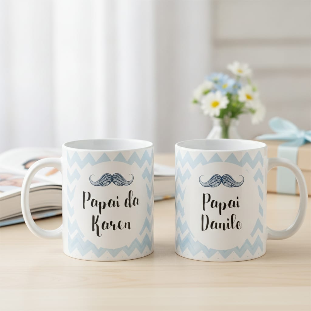 Kit 2 Canecas Personalizada para Mãe e Pai