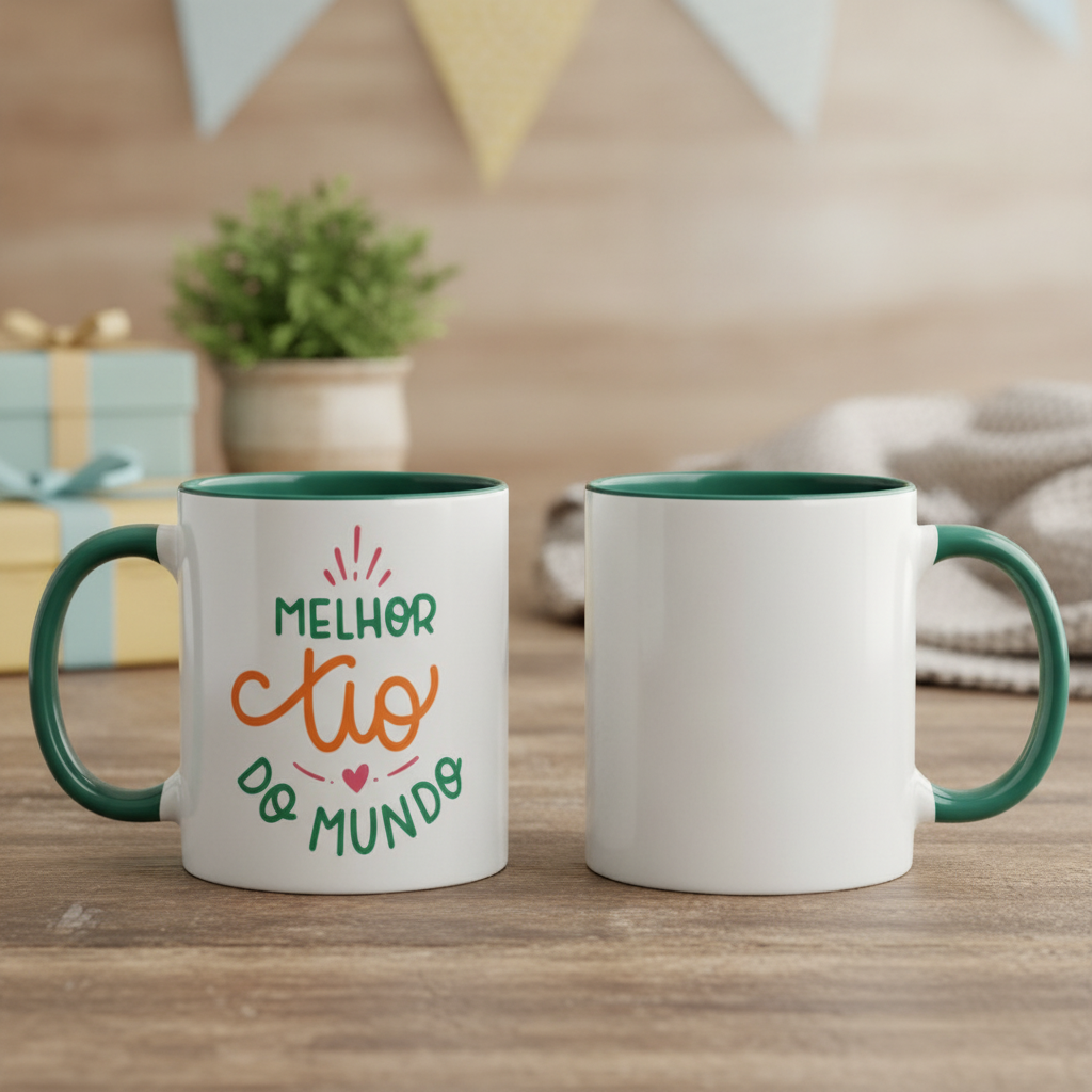 Kit 2 Canecas Presente Criativo Especial Família Tio e Tia