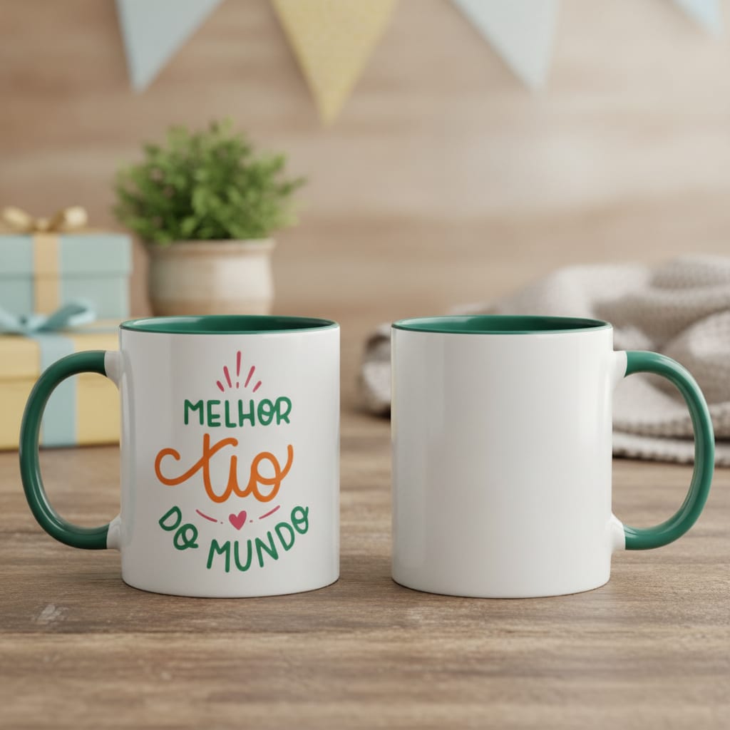Kit 2 Canecas Presente Criativo Especial Família Tio e Tia
