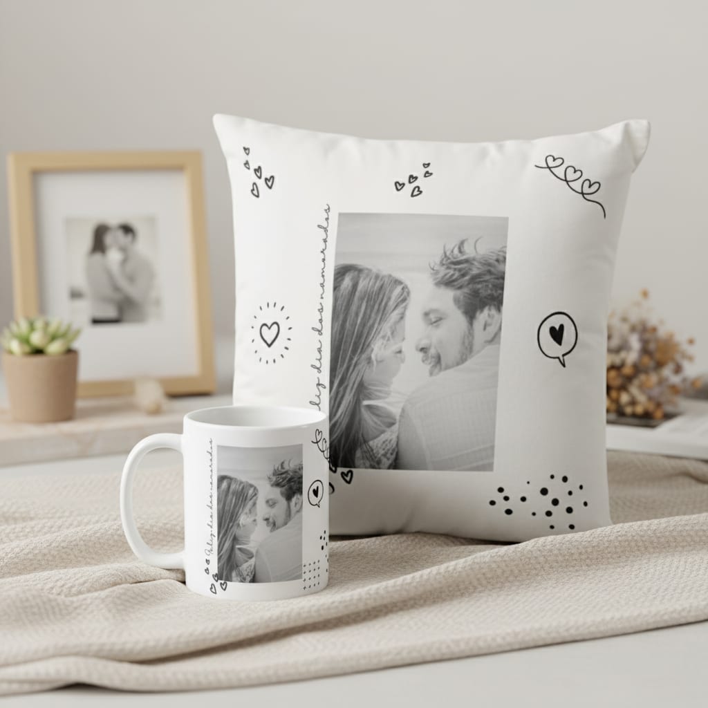 Kit Almofada e Caneca Especial Ternura de Dia dos Namorados - Outros (Casal)