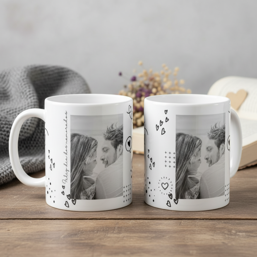 Kit Almofada e Caneca Especial Ternura de Dia dos Namorados