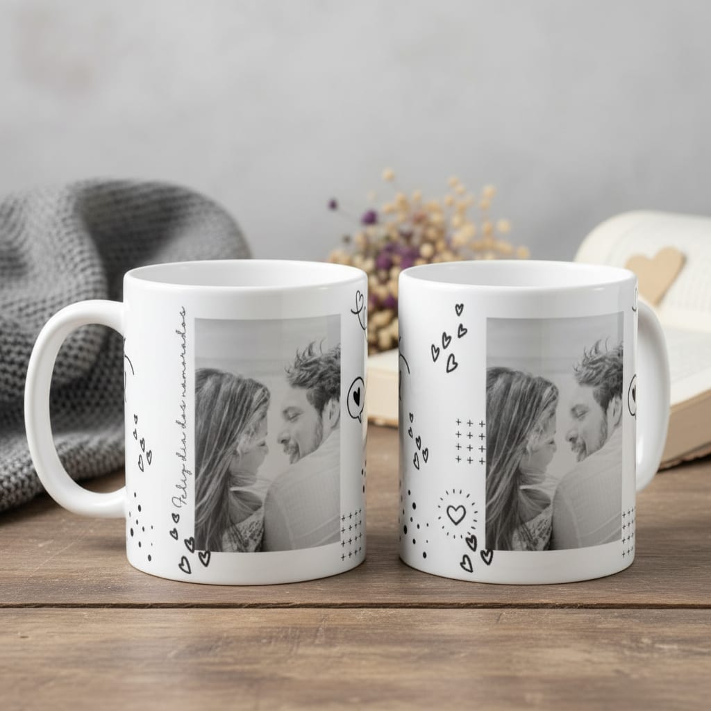 Kit Almofada e Caneca Especial Ternura de Dia dos Namorados