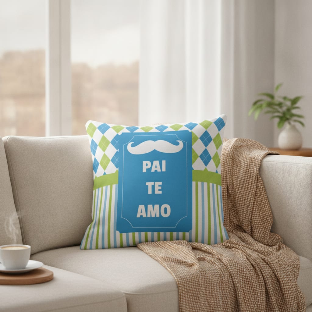 Kit Almofada E Caneca Presentes Dia Dos Pais - Pai Te Amo