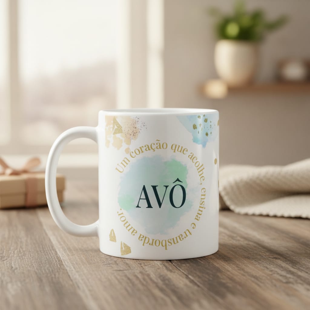 Kit Avós Presente Canecas Gravidez Anúncio Surpresa Lembrança Avó Avô