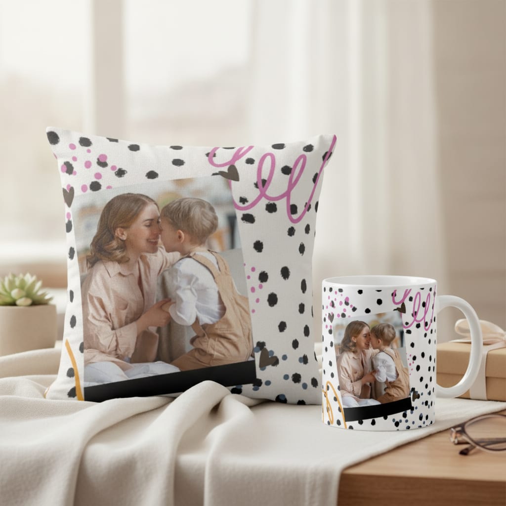Kit Caneca e Almofada Personalizada Uso Exclusivo da Mamãe - Família (Mãe)