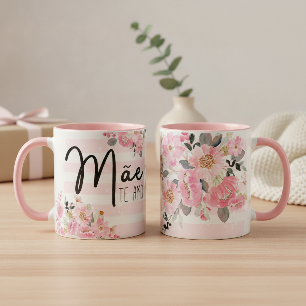 Kit Caneca e Almofada Personalizas para Dia das Mães