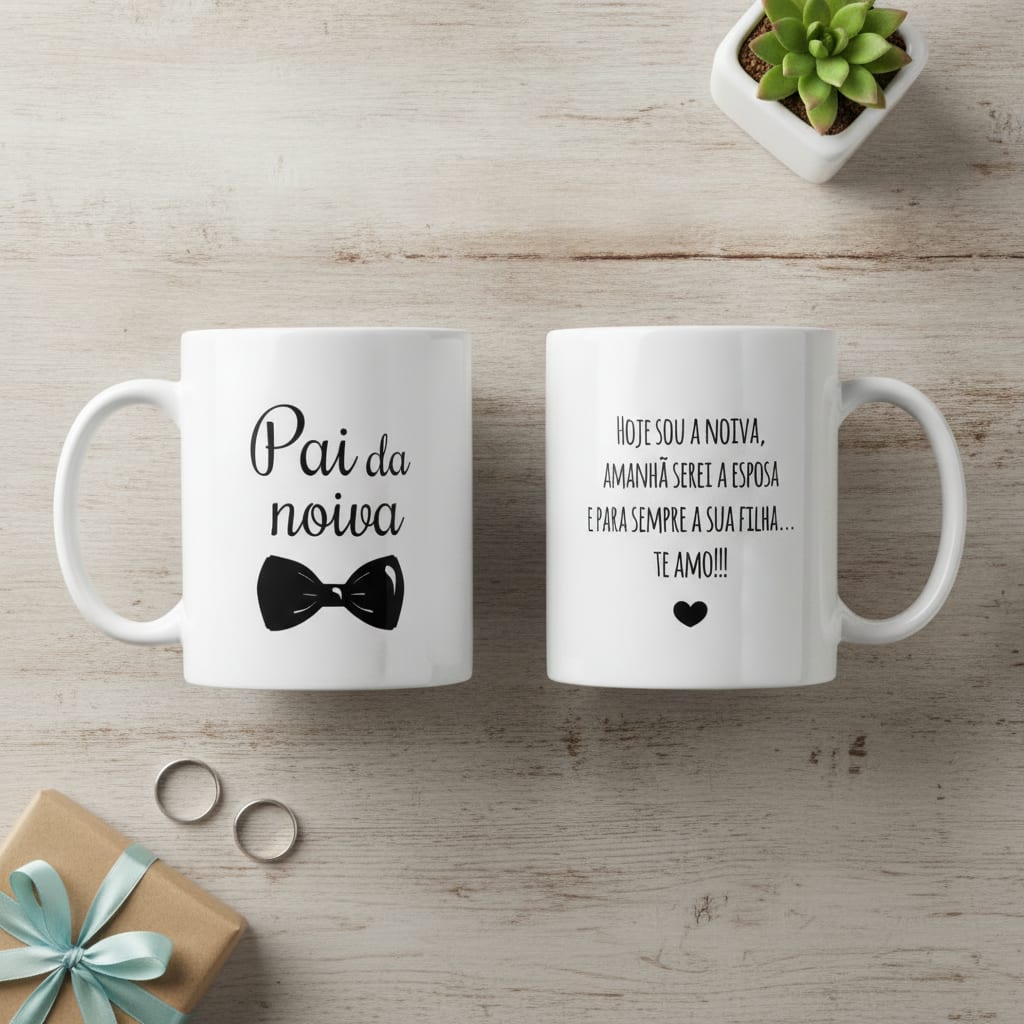 Kit Canecas Pais Da Noiva Lembrança Casamento Noivado