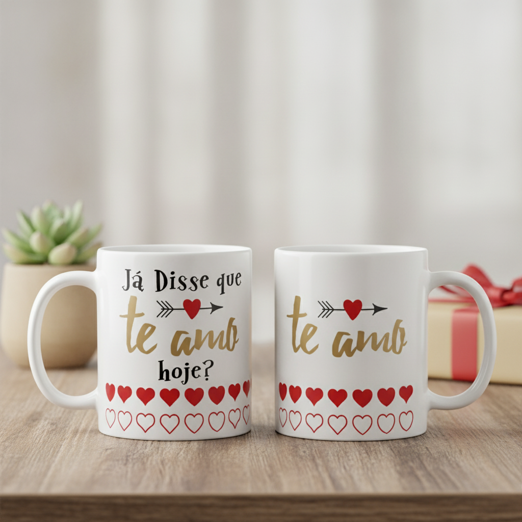 Kit Canecas Romântico Para Casal Amor Pronta Entrega