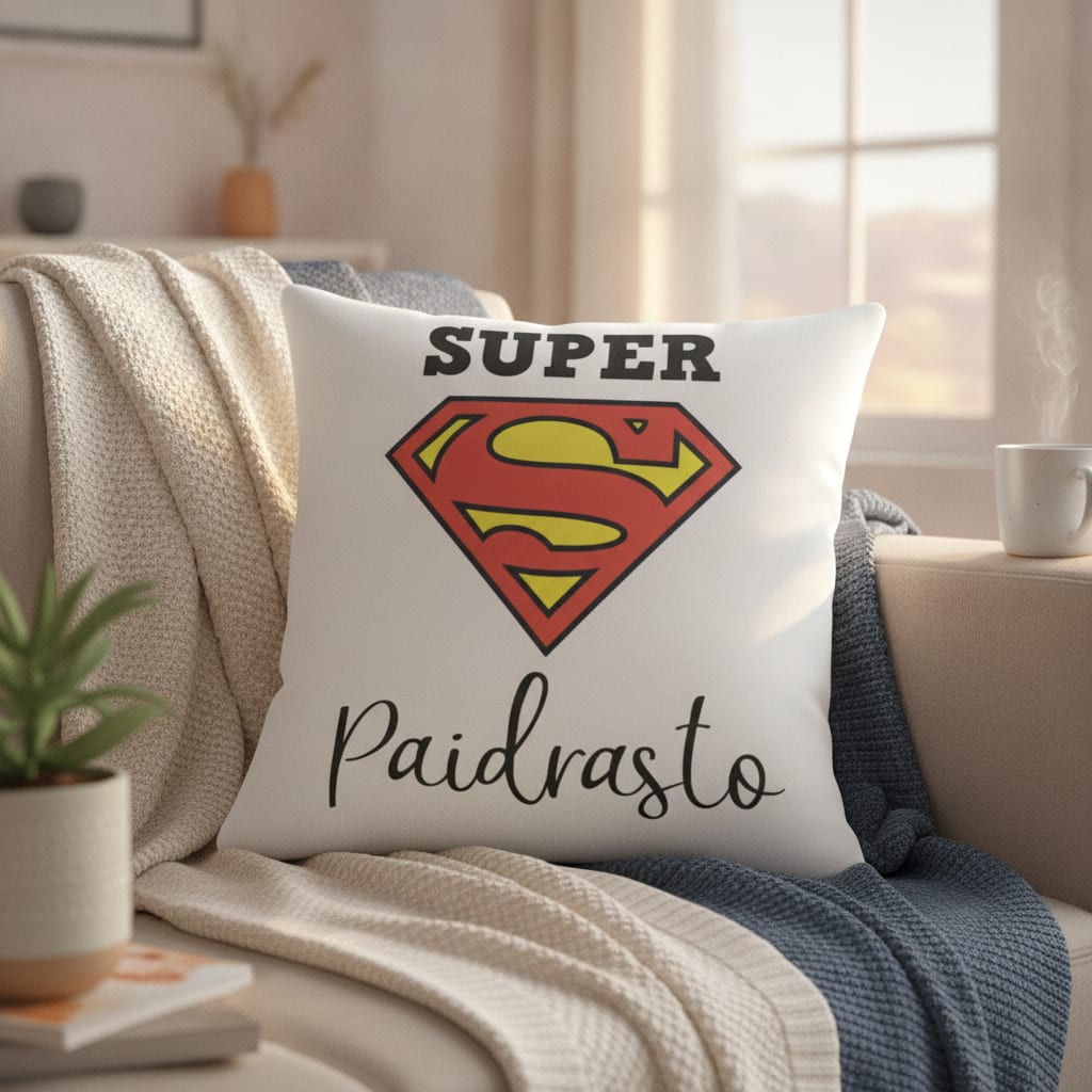 Kit Padrasto Caneca e Almofada Presente Super Paidrasto