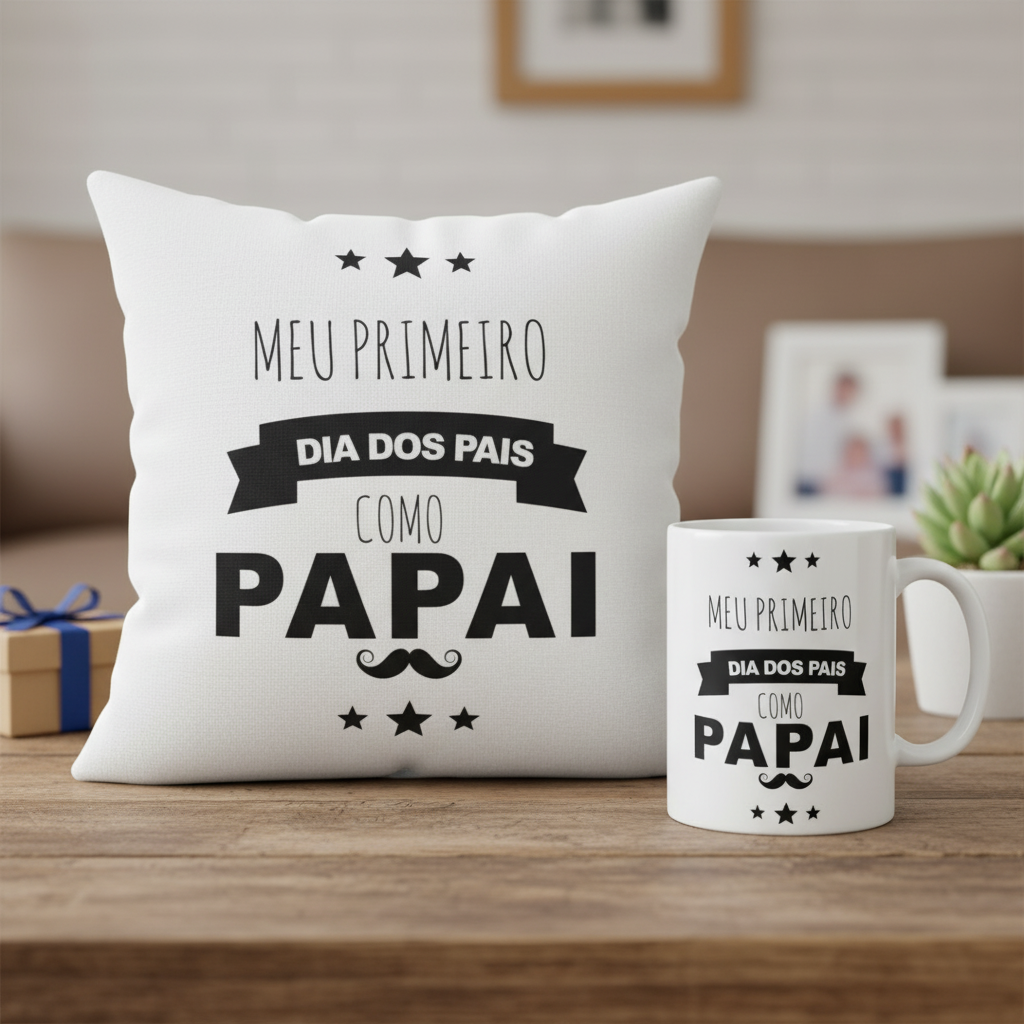 Kit Presente Criativo Meu Primeiro Dia Dos Pais Como Papai