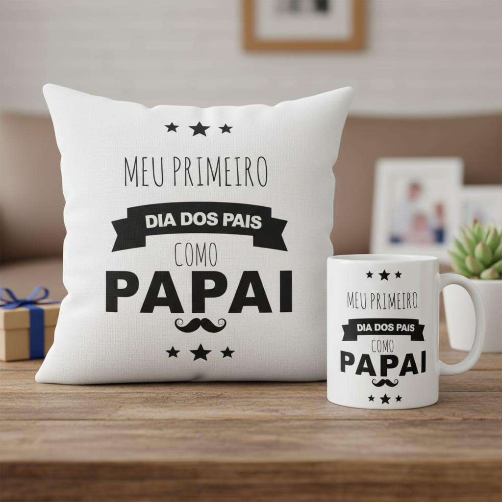Kit Presente Criativo Meu Primeiro Dia Dos Pais Como Papai