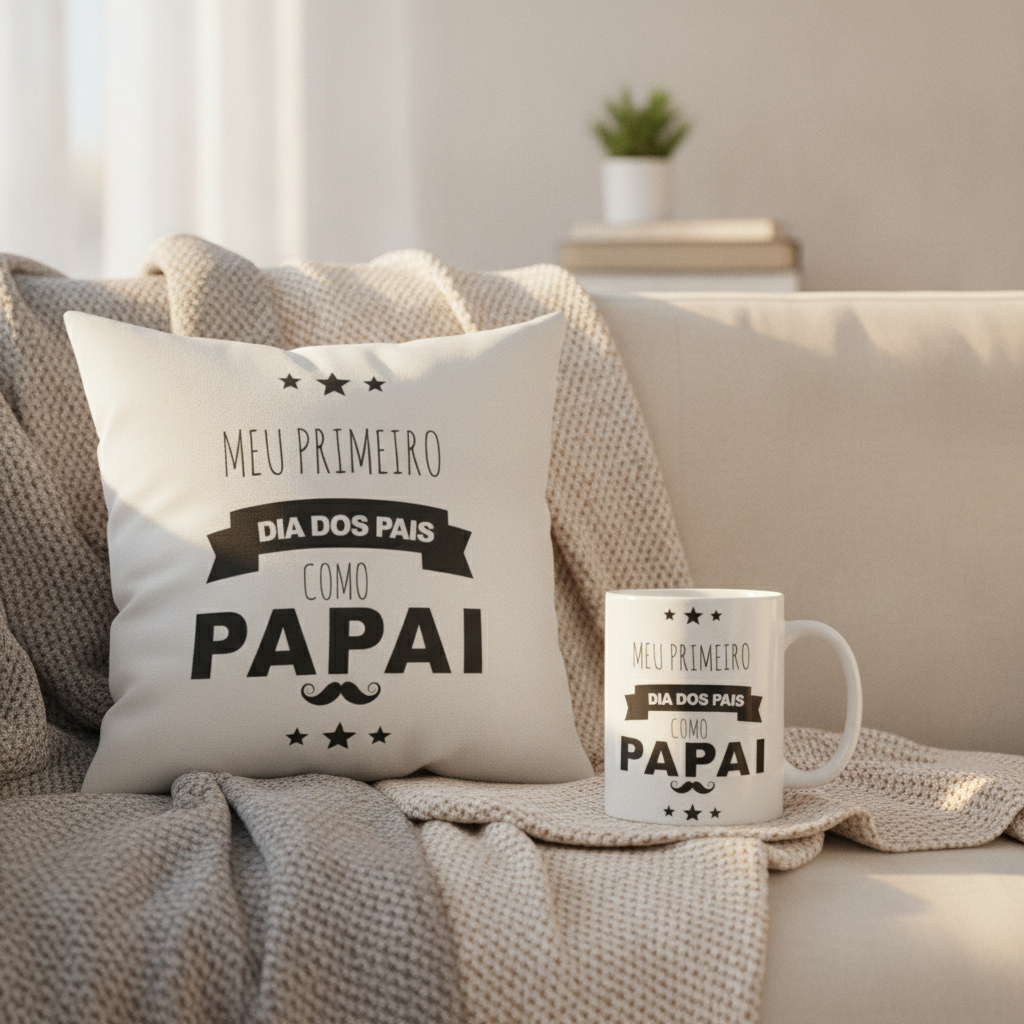 Kit Presente Criativo Meu Primeiro Dia Dos Pais Como Papai - Família (Pai)
