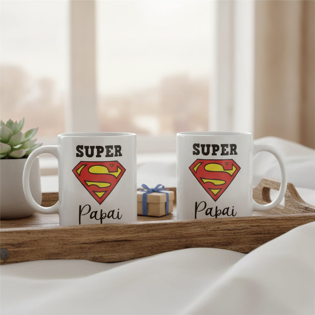 Kit Presente Criativo Personalizado Com Frase Super Papai