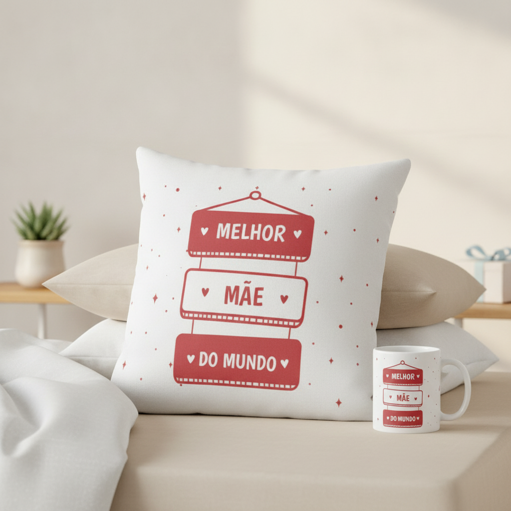 Kit Presente Mãe Lembrança Foto Personalizada Dia das Mães