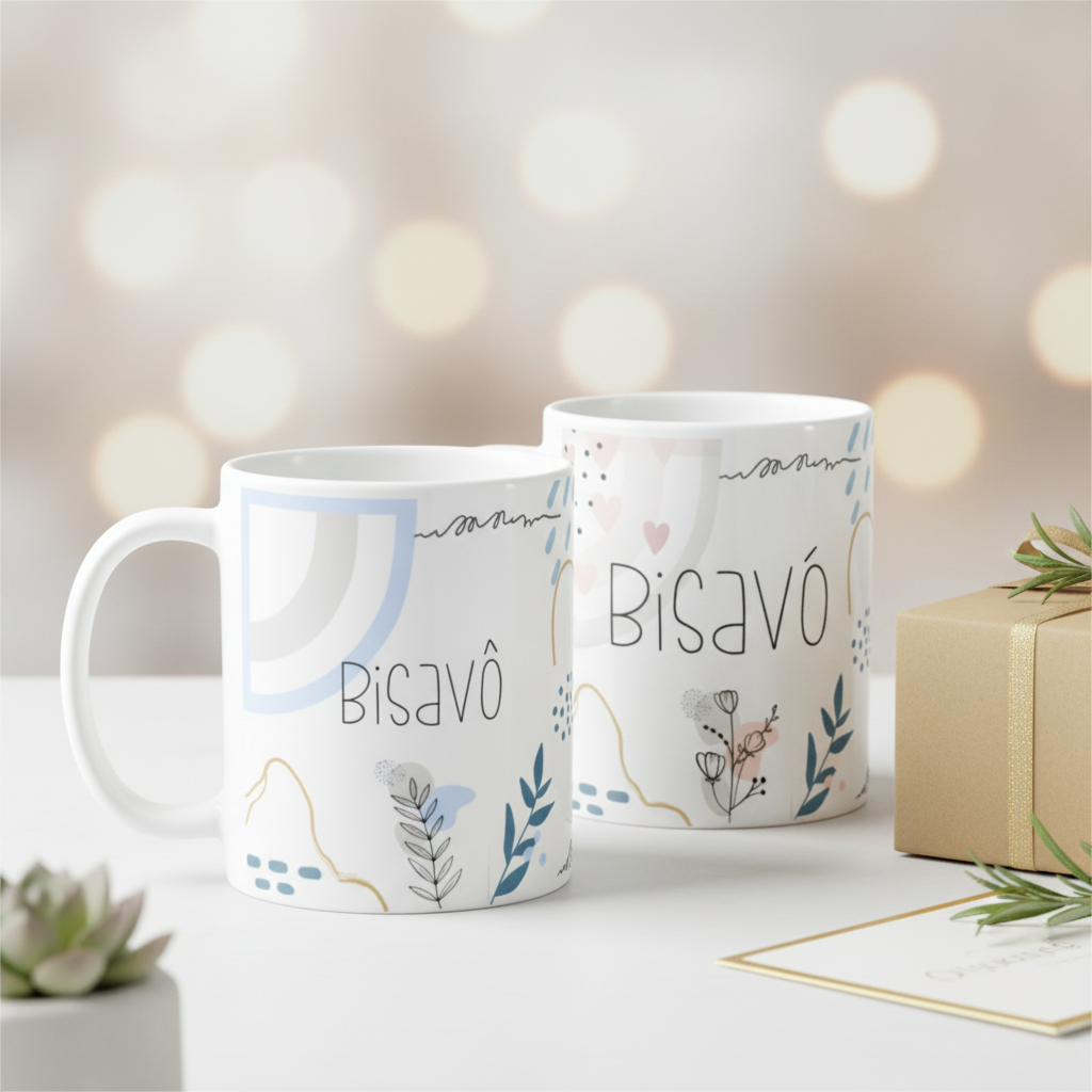 Kit Presente Moderno Bisavós Especial Minimalista Biso Bisa