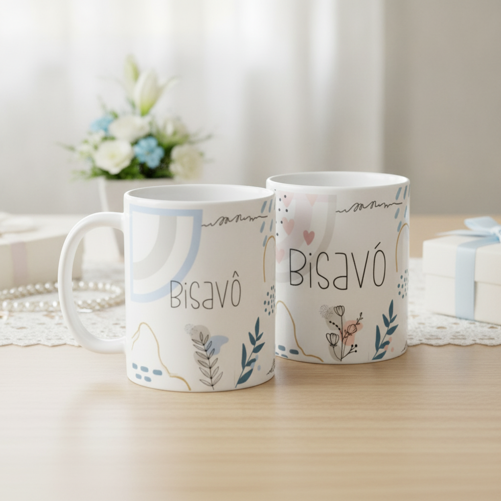 Kit Presente Moderno Bisavós Especial Minimalista Biso Bisa - Batizado (Batizando(a))