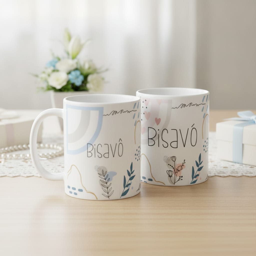 Kit Presente Moderno Bisavós Especial Minimalista Biso Bisa - Batizado (Batizando(a))