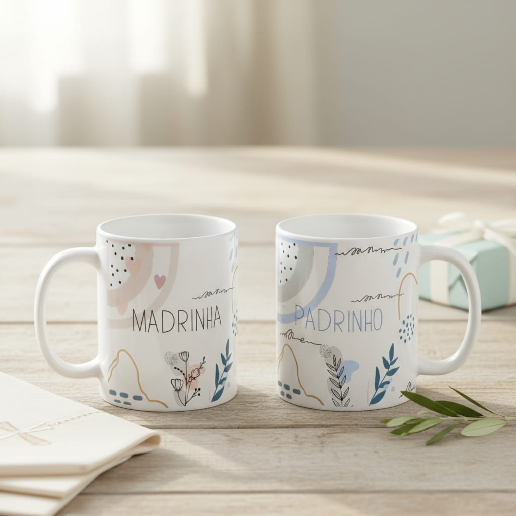 Kit Presente Moderno para Padrinhos Especial Minimalista