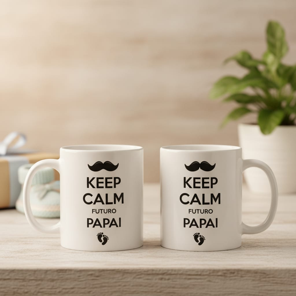 Kit Presente Pai Almofada Decoração e Caneca Gravides Papai