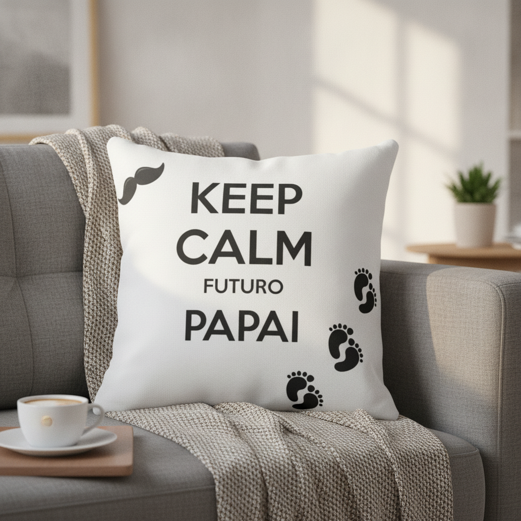 Kit Presente Pai Almofada Decoração e Caneca Gravides Papai