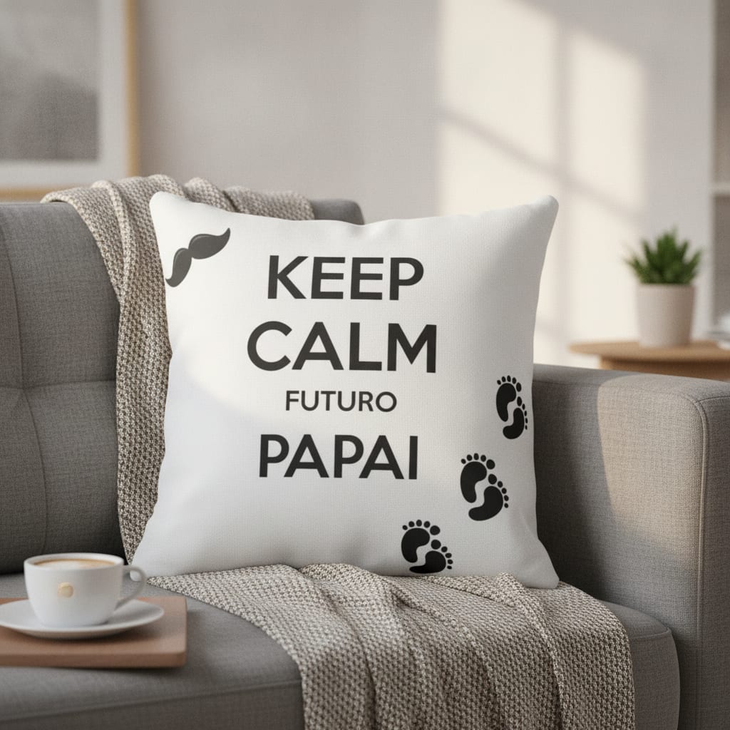 Kit Presente Pai Almofada Decoração e Caneca Gravides Papai