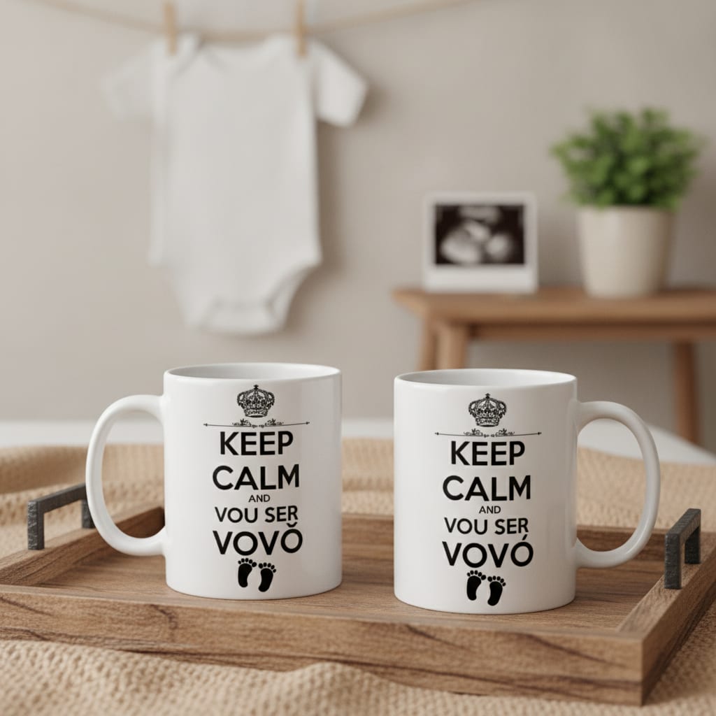 Kit Presente para Anunciar Gravidez Avós Futuros Vovó e Vovô