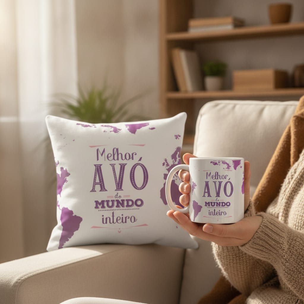 Kit Presente para o Dia dos Pais Melhor Avó do Mundo Inteiro