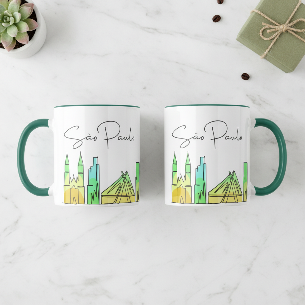  Kit 2 Canecas Lembranças Presente Cidade de São Paulo - Outros (Corporativo)
