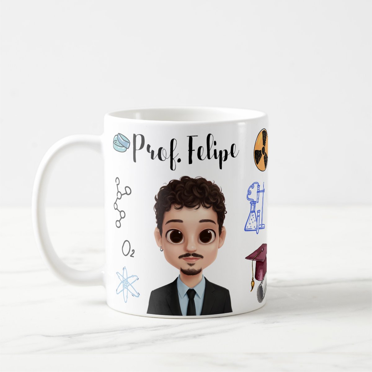 Kit Presente Químico Almofada Decorativa e Caneca Química