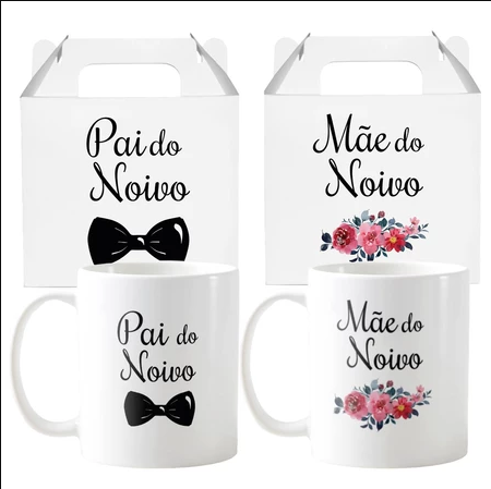 Kit 2 Canecas Personalizadas Para Casamento Pais Do Noivo - Casamento (Noivo)