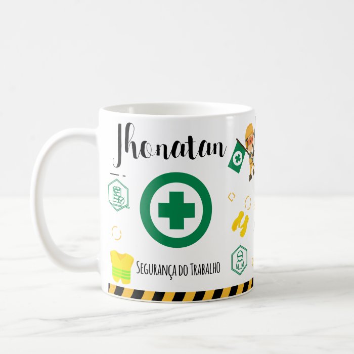 Caneca Profissão Segurança do Trabalho Presente Personalizada Com Nome - Profissões (Segurança do Trabalho)