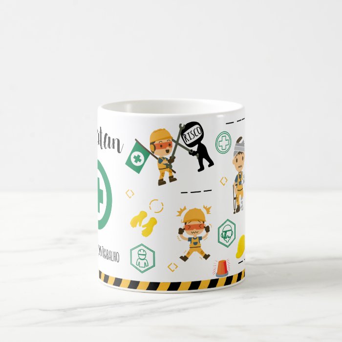 Caneca Profissão Segurança do Trabalho Presente Personalizada Com Nome