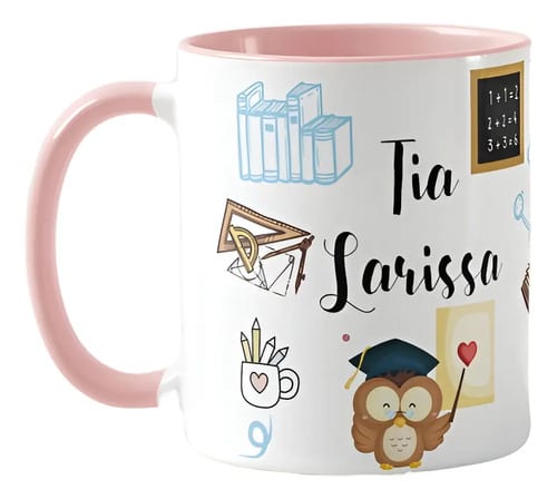 Caneca Feminina Escola Presente Especial Professora com Nome - Dia dos Professores (Professor(a))
