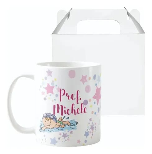 Caneca Personalizada de Presente Professoras de Natação - Dia dos Professores (Professor / Natação)