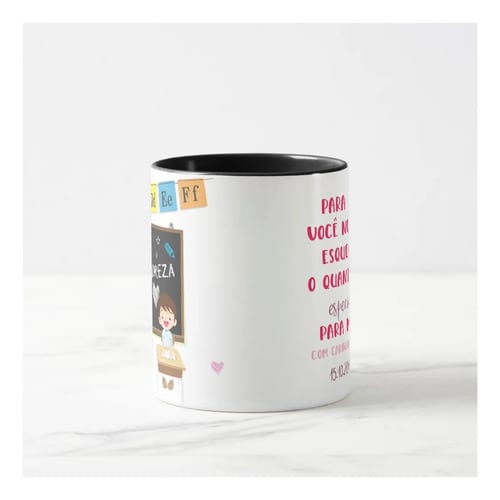 Caneca Personalizada Nome Professor Professora Dia dos Professores ❤️