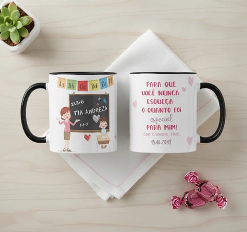 Caneca Personalizada Nome Professor Professora Dia dos Professores ❤️ - Dia dos Professores (Professor(a))