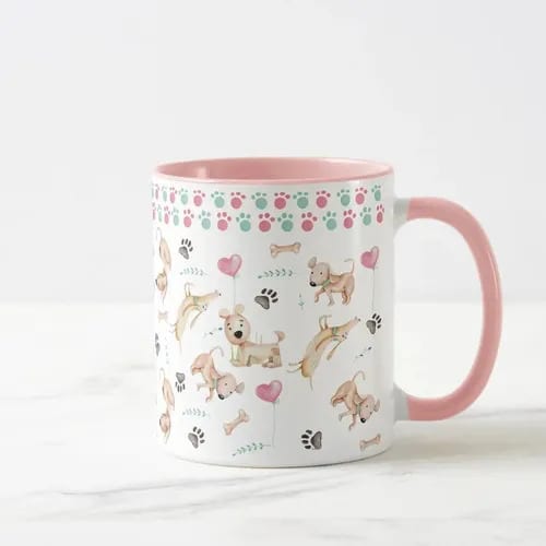 Caneca Cachorro Presente Criativo Apaixonadas Por Doguinhos