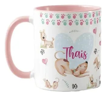 Caneca Cachorro Presente Criativo Apaixonadas Por Doguinhos