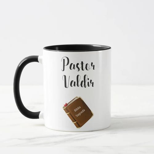 Caneca Personalizada Presente Pastor Celebrante de Casamento