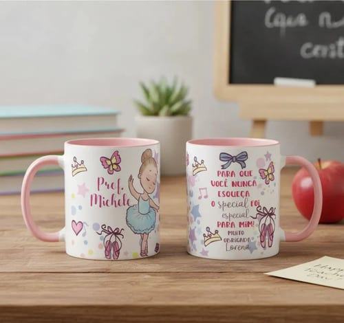 Caneca Personalizada Professora Ballet Dia do Professor - Dia dos Professores (Ballet)