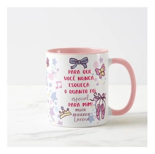 Caneca Personalizada Professora Ballet Dia do Professor