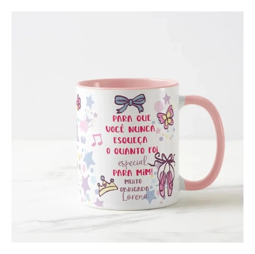 Caneca Personalizada Professora Ballet Dia do Professor