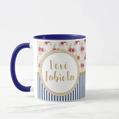 Caneca Personalizada com Nome e Frase Melhor Avó - Família (Avó)