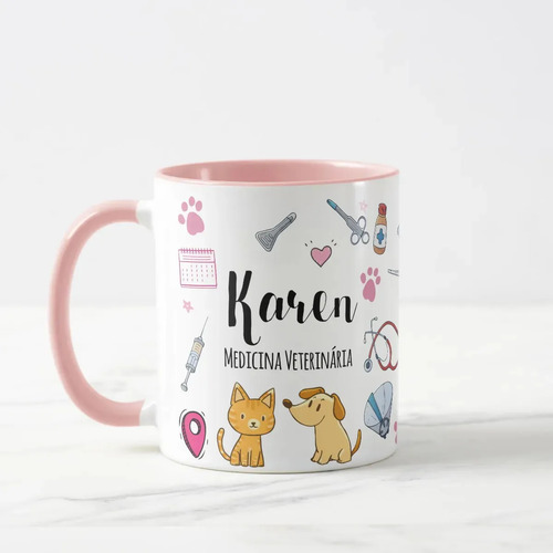 Caneca Personalizada Presente Profissão Medicina Veterinária